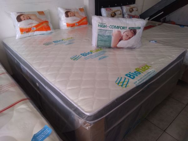 Cama Unibox Sedutor Mola Ensacada Pocket Bioflex Casal 158x198x68 cm